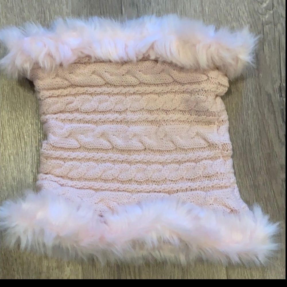 Pink double fold scarf